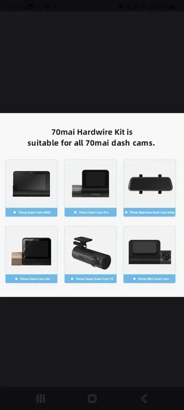Продаётся парковачный кабель для видиорегистратор 70mai mai Dash cam 4