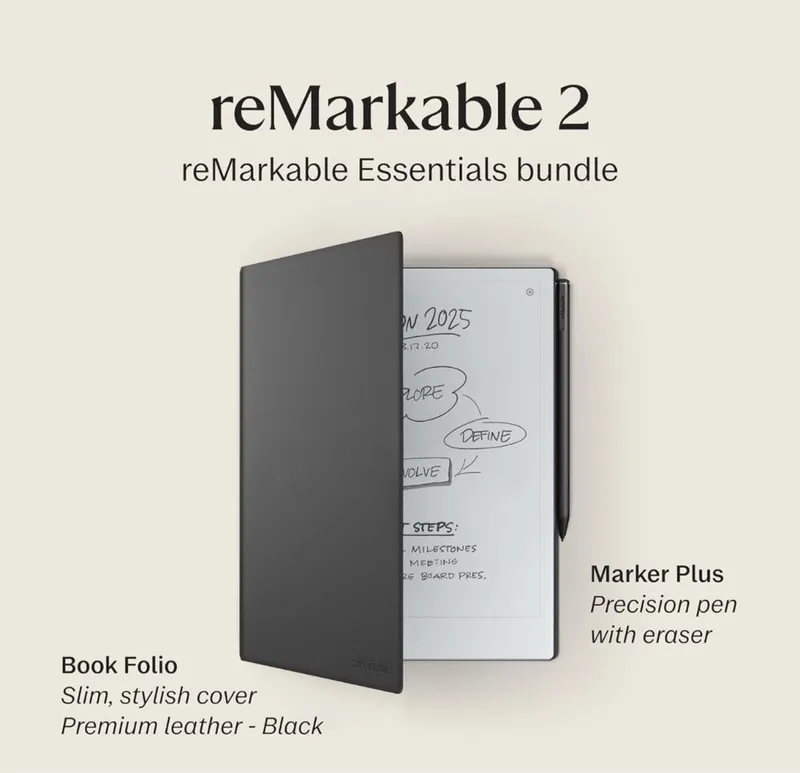 reMarkable 2 Marker Plus Leather Folio (Mosaic weave) — фото 1