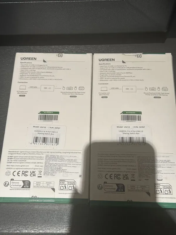 Ugreen switch usb 2.0 — фото 1