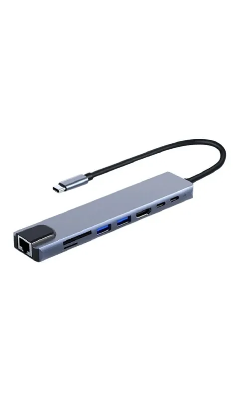 Type C hub dok-stansiya 8 ta port