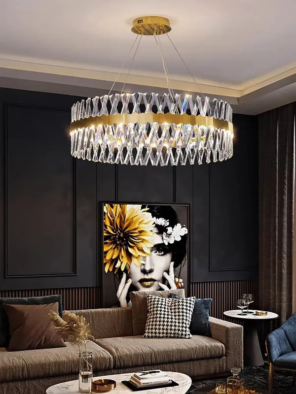 Lyustra Modern Crystal Gold — фото 1