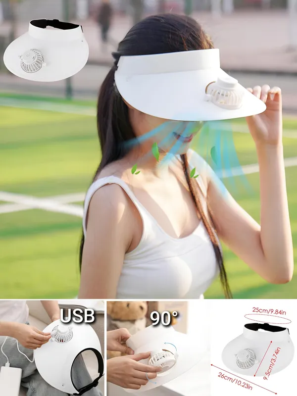 Ventilyatorli Quyoshdan Himoya Kepka –USB zaryadli