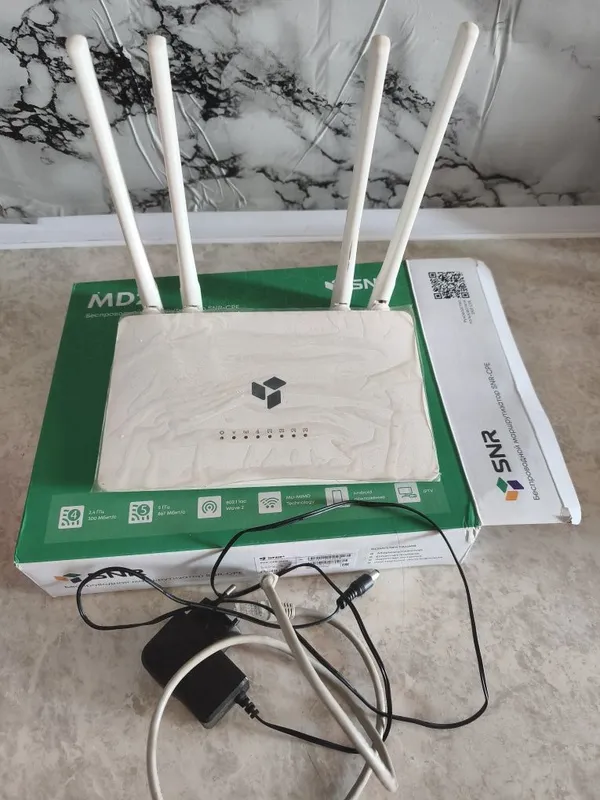 Wi-Fi router SNR-CPE-MD2 (Ikki diapazonli 2.4G / 5G) holati a'lo — фото 1