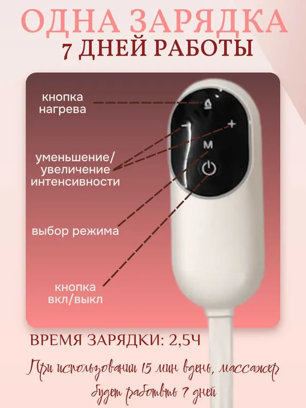 Массажер для головы и глаз с подогревом – 3 уровня нагрева. 4 режима. — фото 4