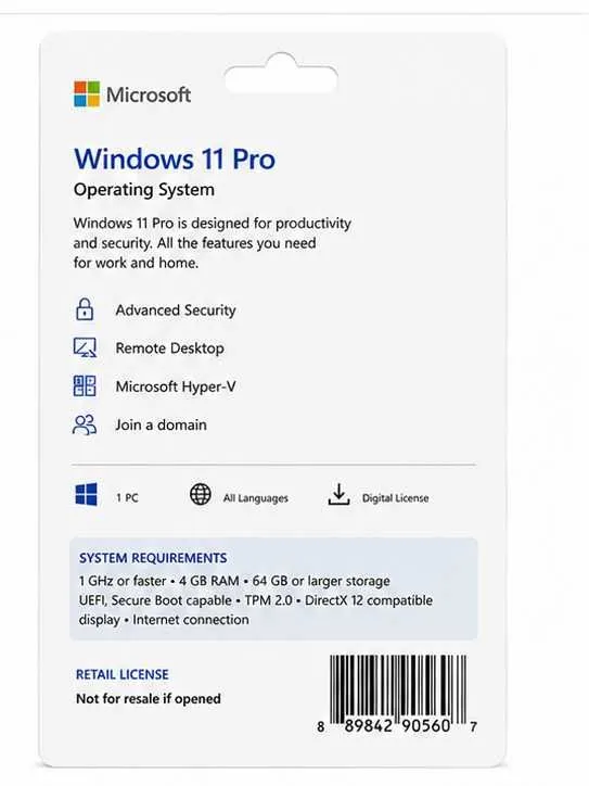 ! Microsoft Windows 11 Pro Retail электронная лицензия, все языки — фото 2
