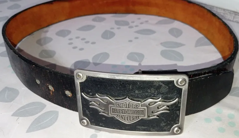Ремень 100% кожа, бляшка Harley Davidson