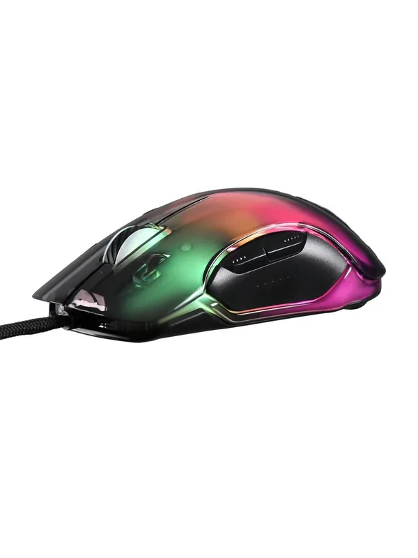 Проводная игровая мышь 2E GAMING MG345 c RGB-подсветкой, прозрачная Transparent — фото 4