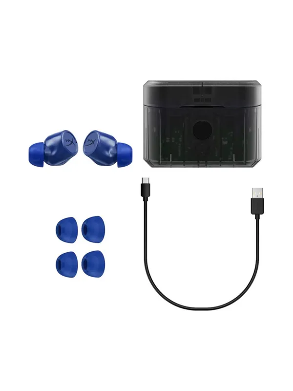 Беспроводные игровые TWS наушники с микрофоном HyperX Cirro Buds Pro, Bluetooth, синие — фото 5