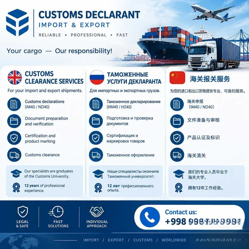 Customs Declarant | Import & Export | 12 Years of Experience 1 Customs Declarant | Import & Export | 12 Years of Experience 1