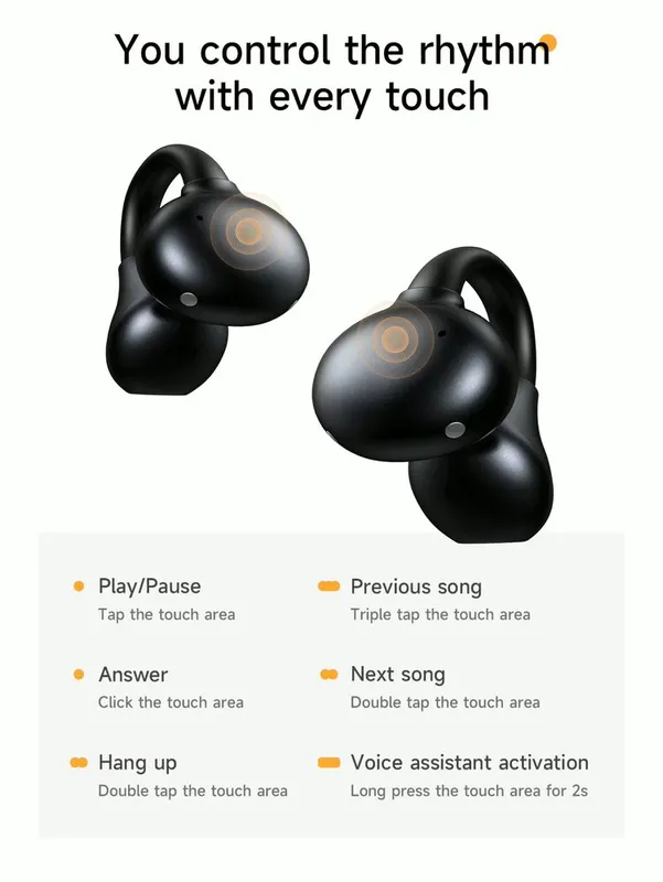 Hoco EA8 Warm Sound TWS наушники, clip-on (open-ear), Bluetooth 5.4 — фото 3