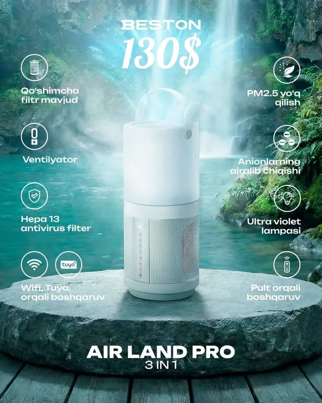BESTON AIR LAND PRO 3 IN 1 havo tozalagich. BESTON AIR LAND PRO 3 IN 1 havo tozalagich.