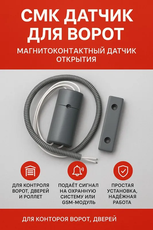 Сигнализатор для ворот, магнитно контактный