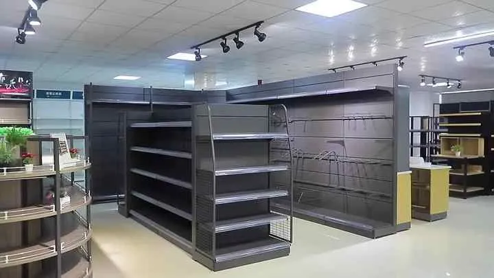 Стеллажи для магазинов/Торговое оборудование из дерево и металла — фото 3