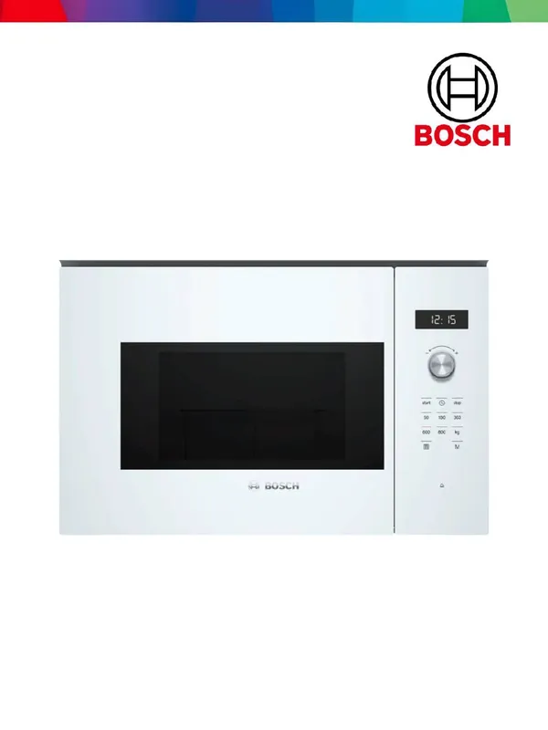 Серия 6 встроенная микроволновая печь 60 x 38 cm Белый Bosch BFL524MW0