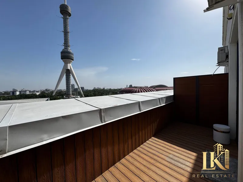 2-комнатная квартира, ЖК NRG Hayot, Юнусабадский район, с ремонтом, терраса с видом на телевышку — фото 6