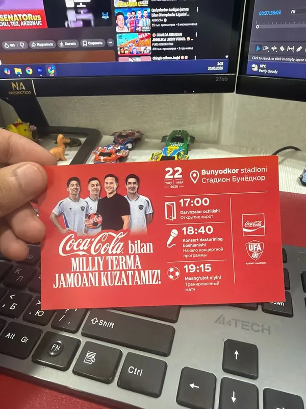 Futbolga bilet bor 1ta garantiya bn
