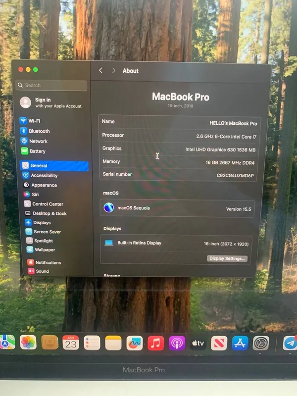 MacBook Pro 2019 i7
