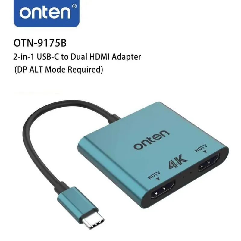 Сплиттер 2xHDMI to Type-C pto HDMI hub 4K 60HZ OTN-9175B Сплиттер 2xHDMI to Type-C pto HDMI hub 4K 60HZ OTN-9175B