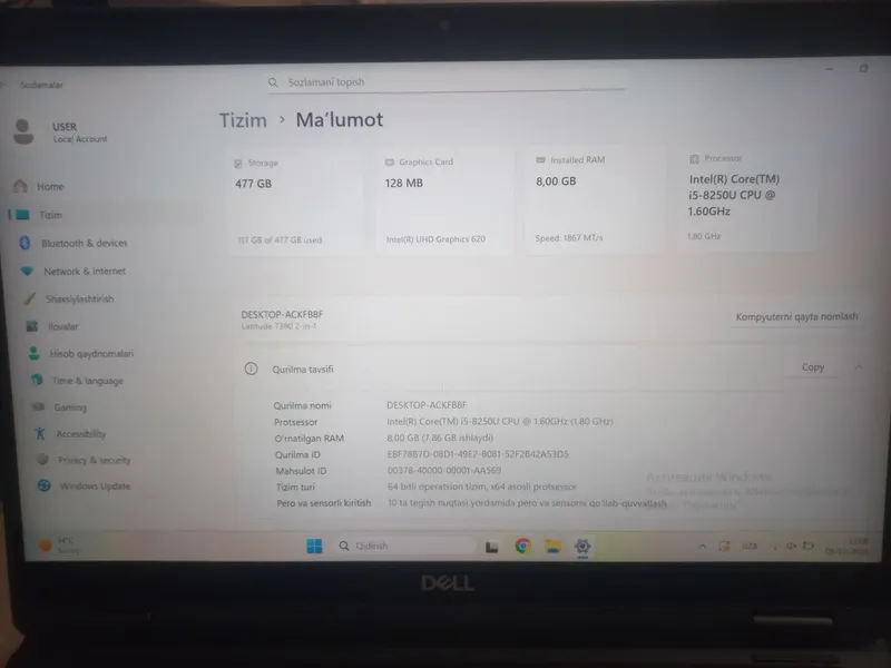 Laptop noutbuk kafolati bilan — фото 1