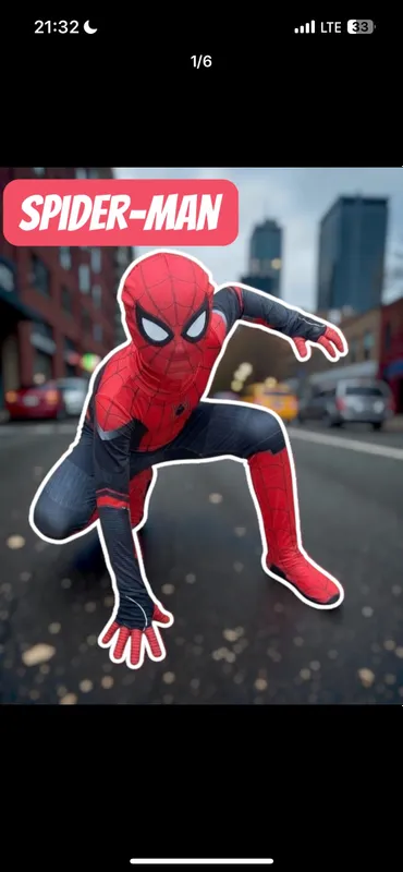 Spider-Man o’g’il bolalar kostyumi