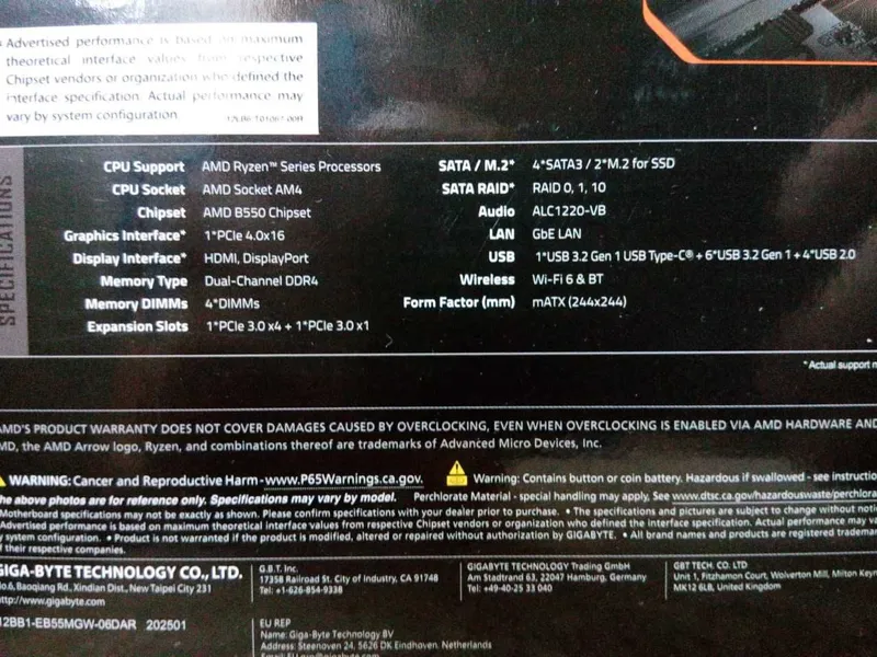 Gigabyte B550M Gaming X Wi-Fi 6 материнская плата для AMD AM4 4 Gigabyte B550M Gaming X Wi-Fi 6 материнская плата для AMD AM4 4