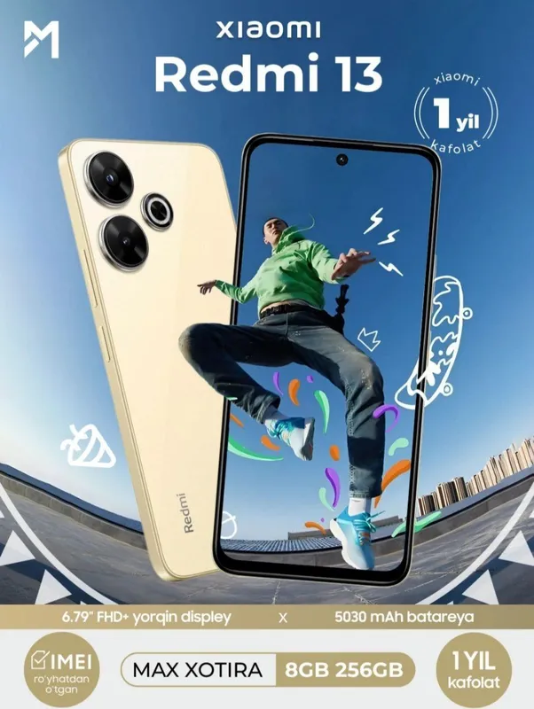 Redmi 13 состояние отличное. Холати зўр.