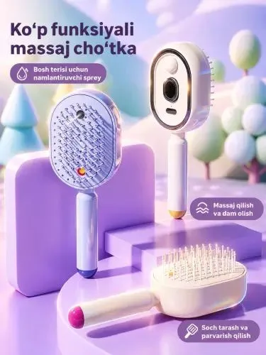 ko'p funksiyali parli massaj taroq ko'p funksiyali parli massaj taroq