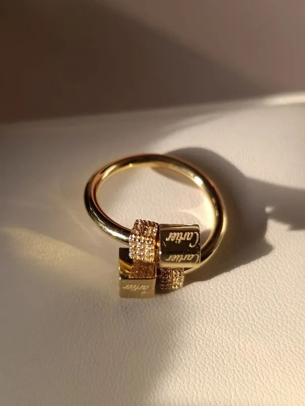 Золотое кольцо CARTIER Турецкая изделия проба 585 вес 3,31 раз19,5 — фото 4