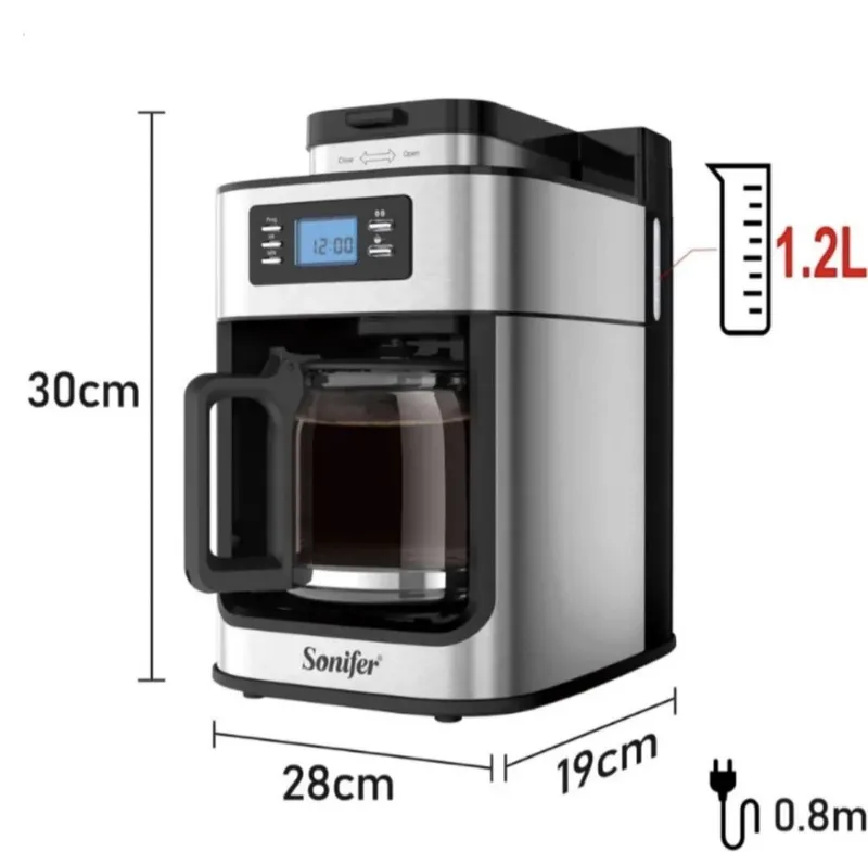 Кофеварка для чашек с измельчителем Sonifer sf-3541 2 Кофеварка для чашек с измельчителем Sonifer sf-3541 2