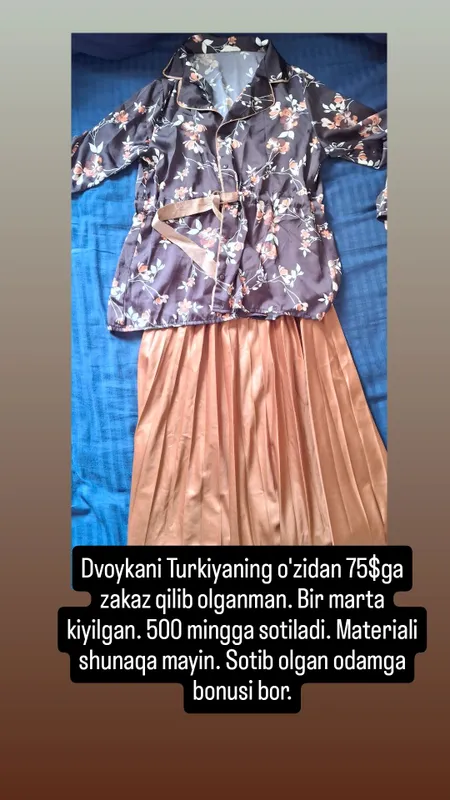 dvoyka turkiyaniki kofta yubka bahor yoz uchun 1