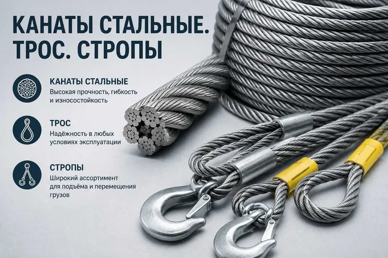 Канаты стальные. трос. стропы