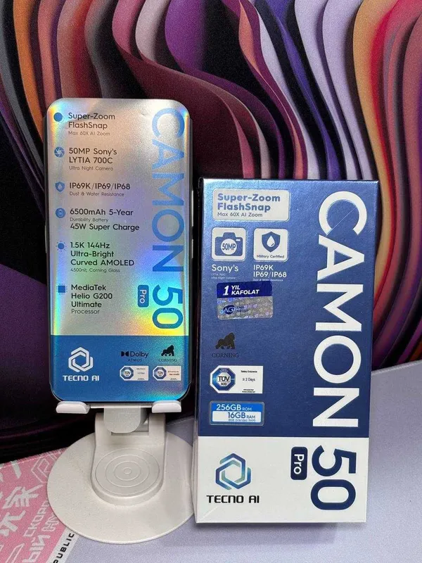 Продается Tecno Camon 50 Год гарантия+Доставка 1