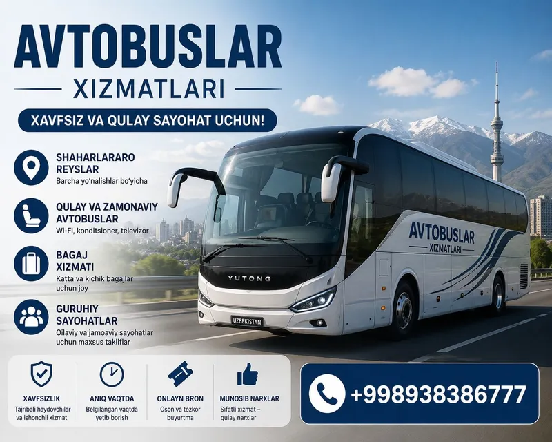 Avtobus xizmatlari va sayohatlar tashkil qlish 1