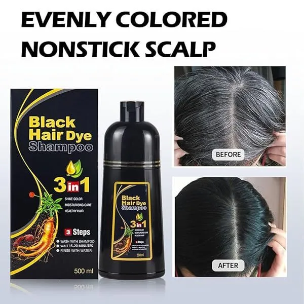Black hair shampoo - sochni qoraytirish uchun 1