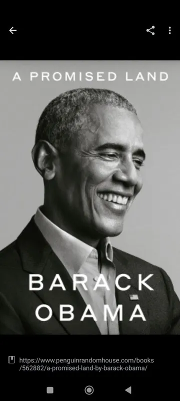 Kitob. A promised land, Barack Obama