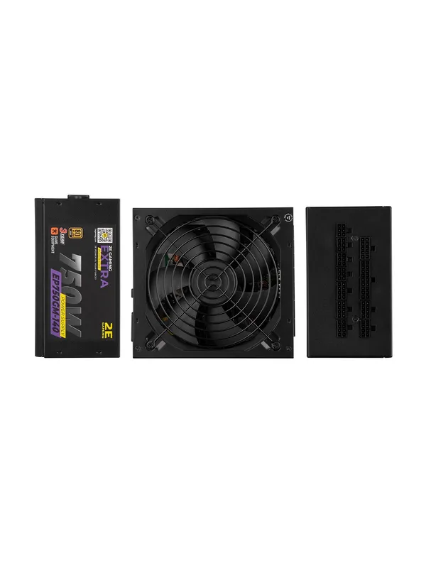 Блок питания 2E Gaming Extra Power ATX 750Вт (80+ Gold), модульный, чёрный — фото 4