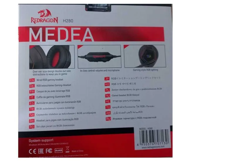 Игровые наушники REDRAGON MEDEA H280 RGB оригинал — фото 2