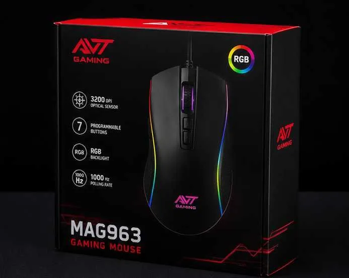 ! AVT GAMING MAG963 simli RGB Black o‘yin sichqonchasi 4