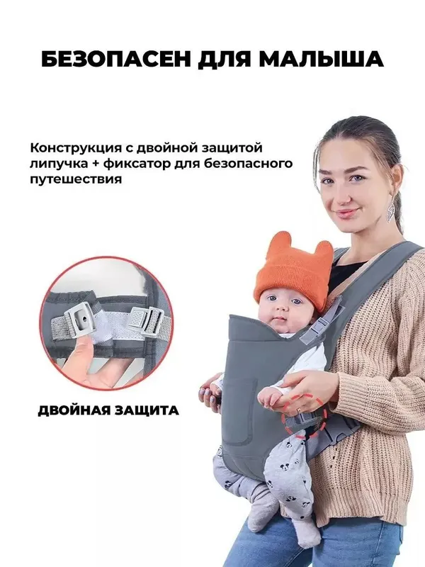 Детская переноска эргорюкзак, кенгуру для малышей — фото 5