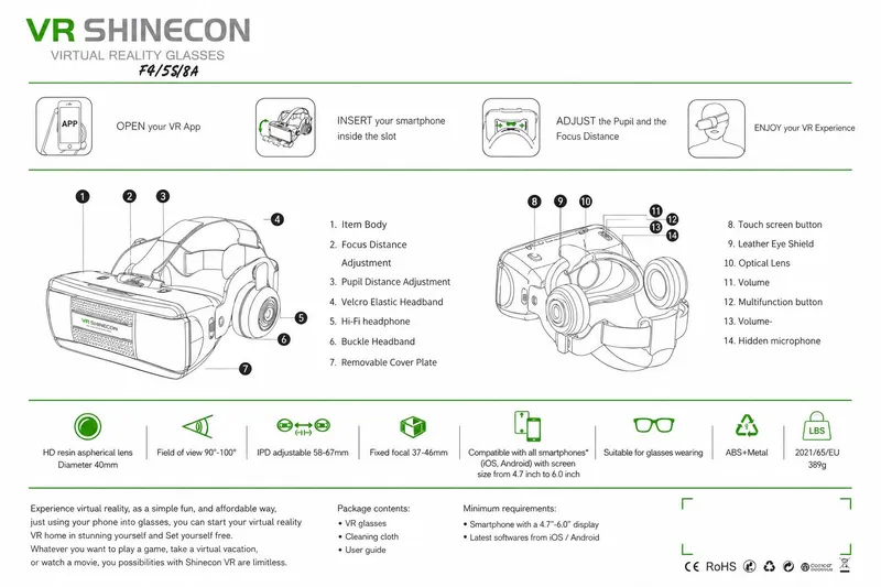 VR SHINECON SC-G06E 2 VR SHINECON SC-G06E 2