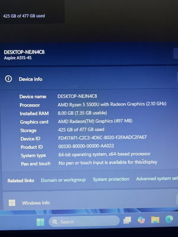 Acer Aspire 5 Notbuk — фото 1