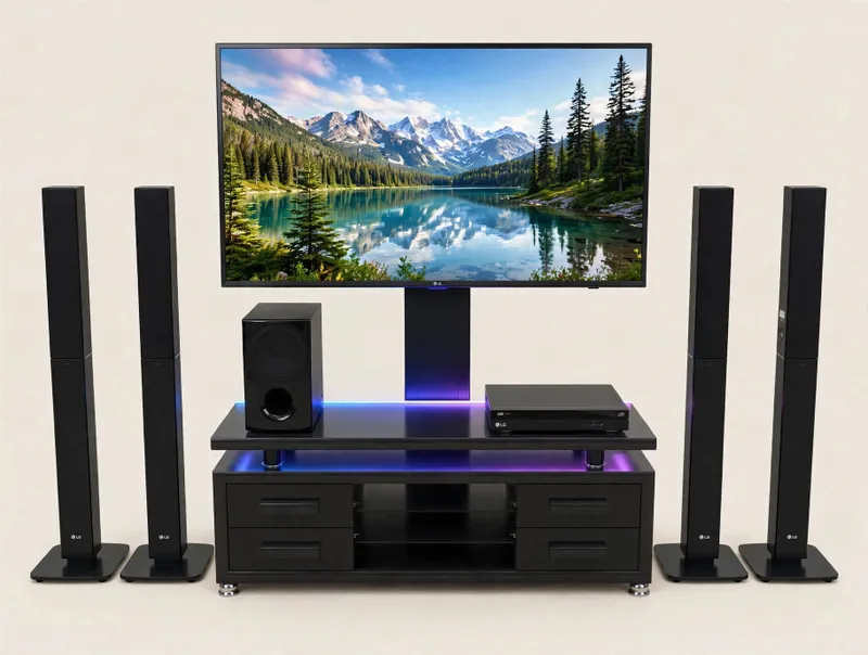 LG 5.1 uy kinoteatri + TV tumba (75" gacha) 2