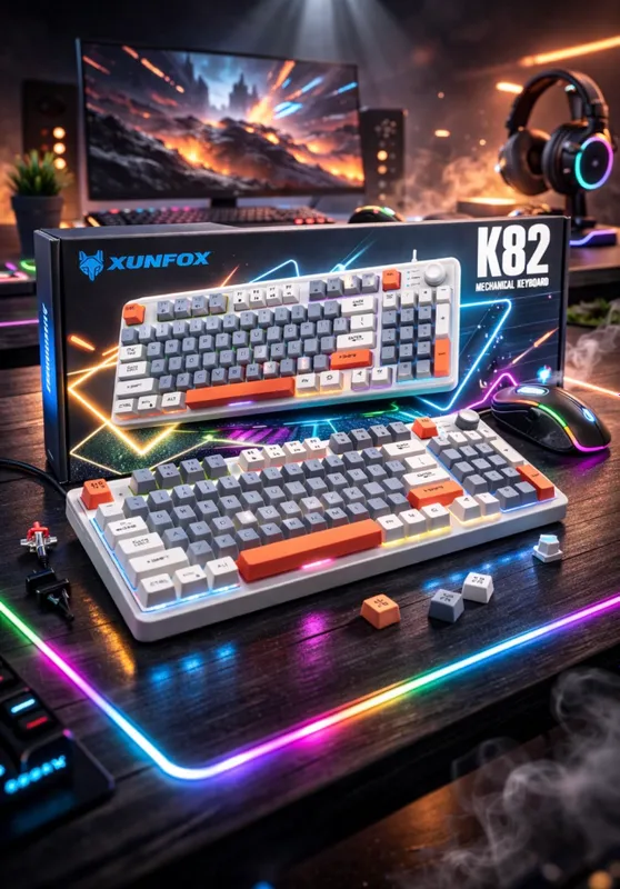 Проводная клавиатуры подсветкой XunFox K82 Проводная клавиатуры подсветкой XunFox K82