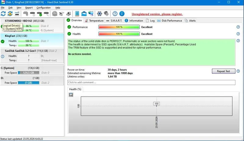 M2 NVME Kingfast 256 GB ideal — фото 2