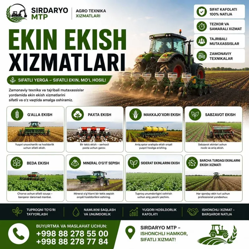 Ekin ekish xizmatlari