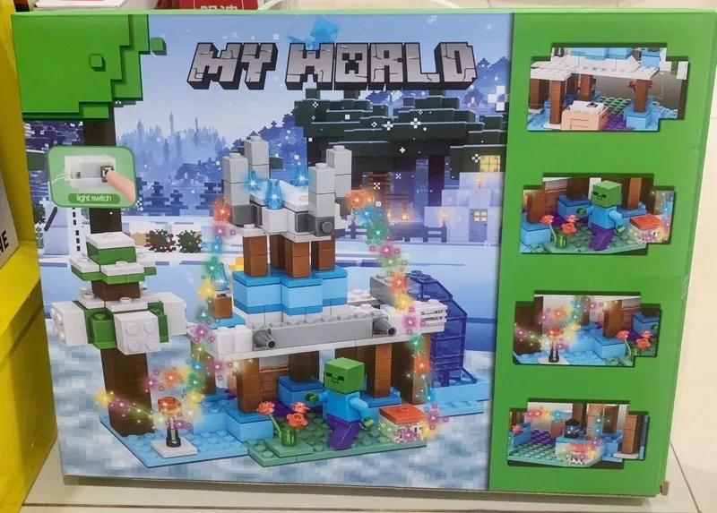 Конструктор My World Minecraft с LED-подсветкой — более 220 деталей — фото 1