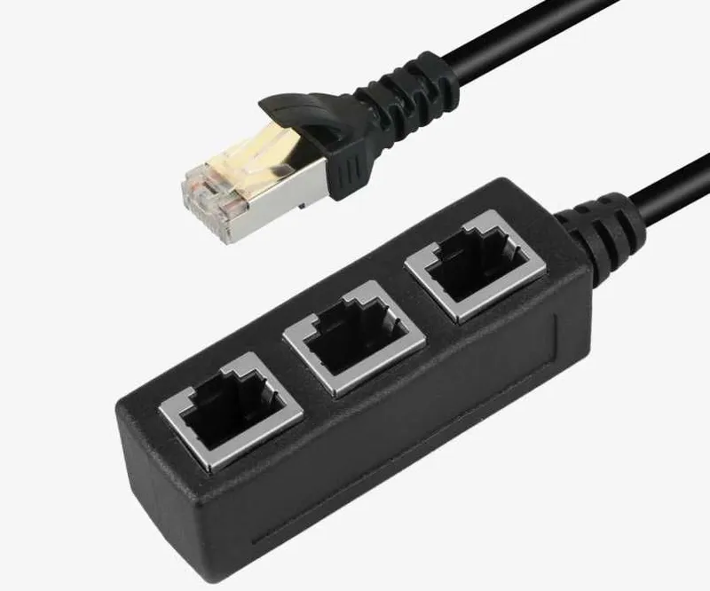 Сетевой хаб адаптер Lan to 3 Lan RJ45 1 Сетевой хаб адаптер Lan to 3 Lan RJ45 1