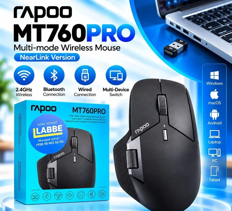 Simsiz sichqoncha Rapoo MT760 pro Simsiz sichqoncha Rapoo MT760 pro