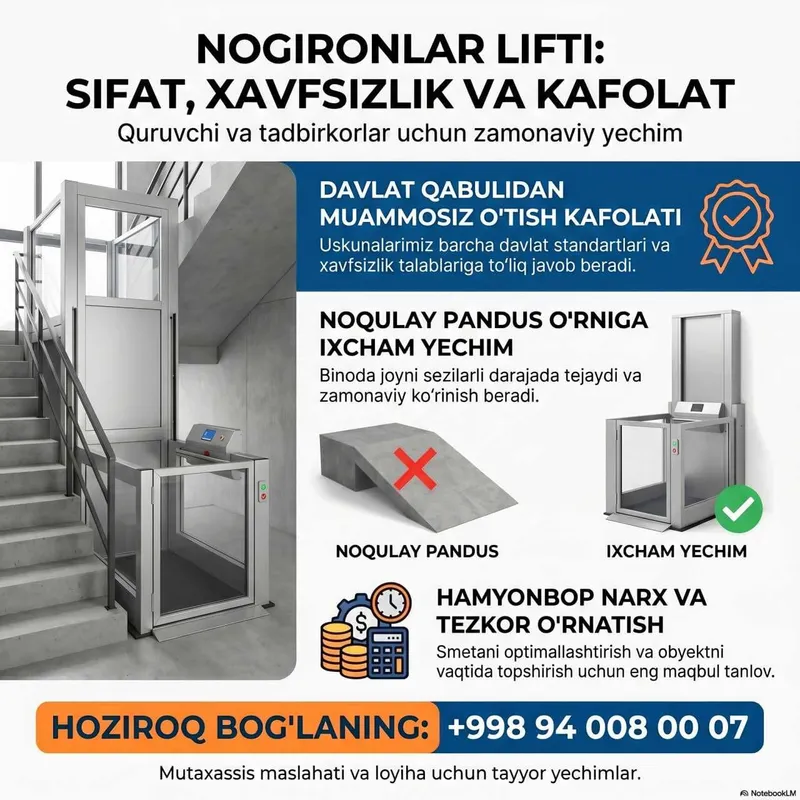 Yangi binoingiz uchun nogironlar lifti kerakmi? — фото 2