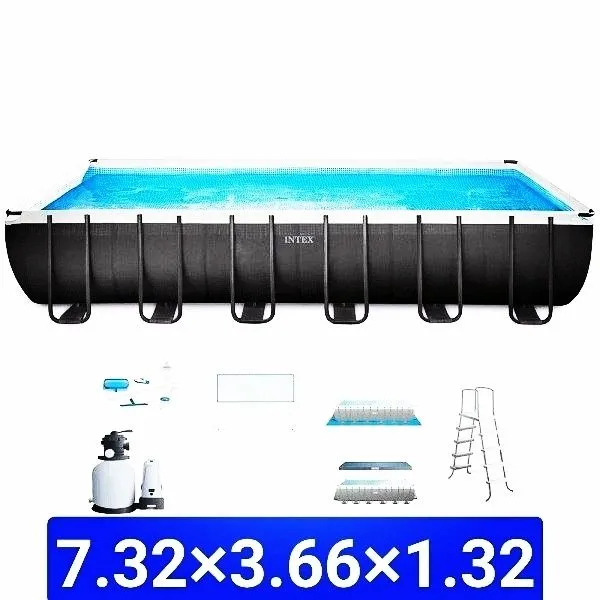 Каркасный |бассейн |INTEX | bassen| basseyin | 7.32×3.66×1.32 достафка — фото 3